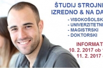 Študij strojništva: študij na daljavo & izredni študij VS, UNI, MAG, DR